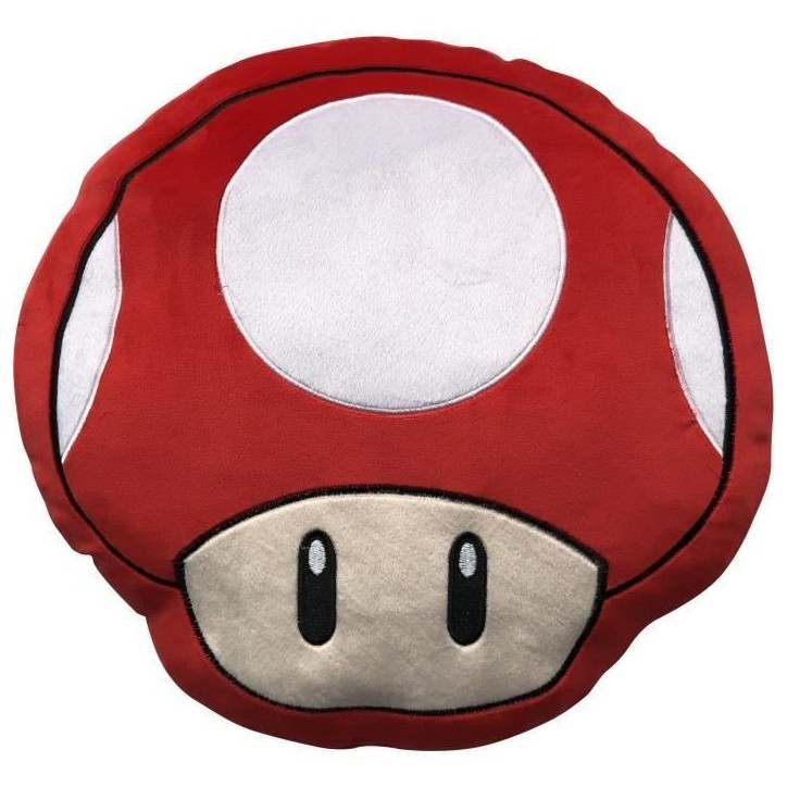 Coussin 3D - MARIO BROS - Champignon - Microfibre - 40 cm Coussin 3D - MARIO BROS - Champignon - Microfibre - 40 cm