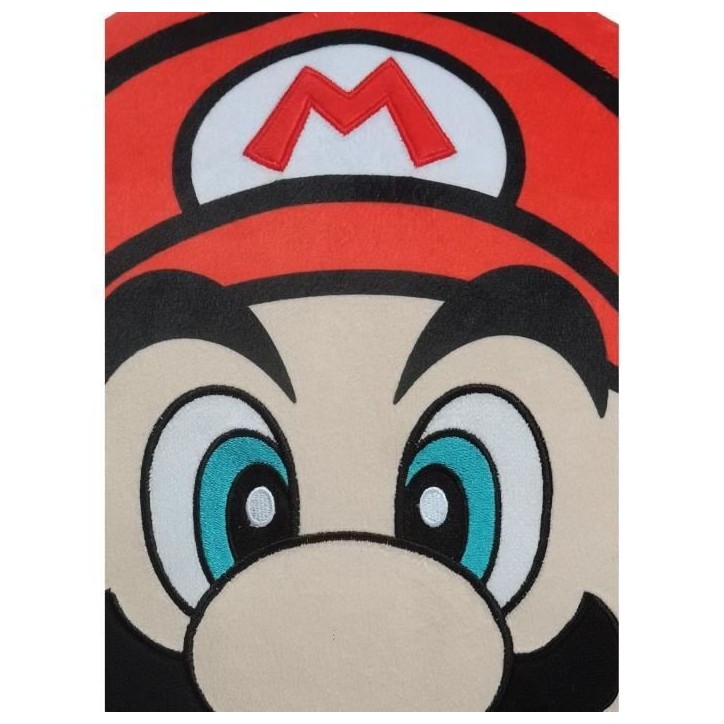 Coussin 3D - MARIO BROS - Visage Mario - Microfibre - 40 cm Coussin 3D - MARIO BROS - Visage Mario - Microfibre - 40 cm
