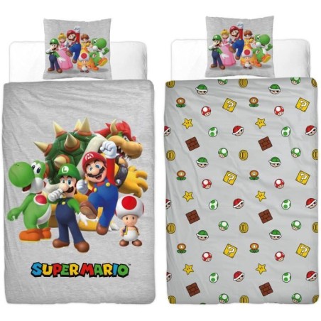 Parure de lit réversible - MARIO BROS - Super Mario - Microfibre - 1