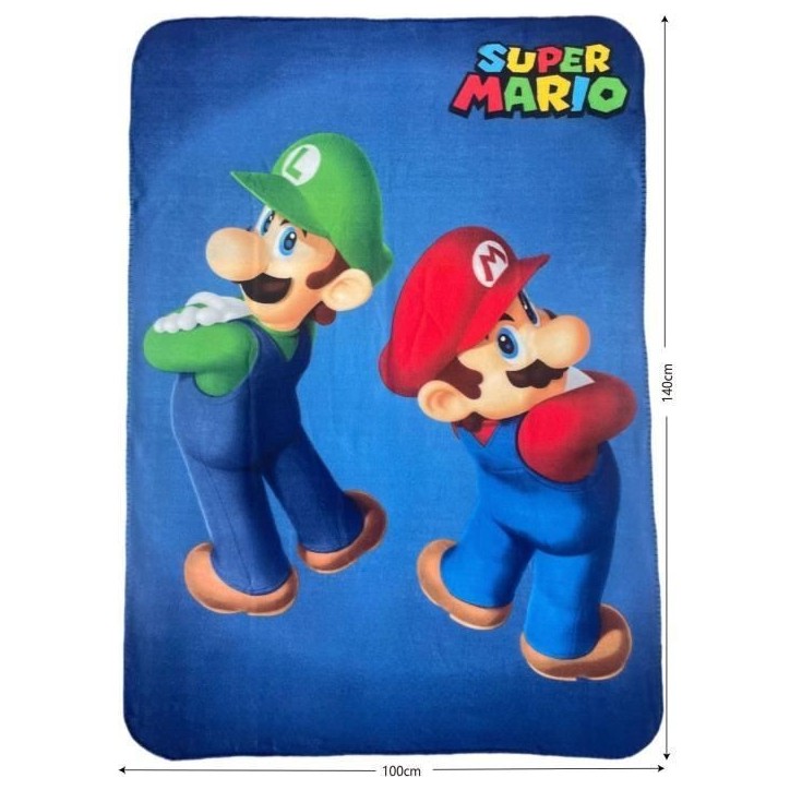 Plaid - MARIO BROS - Mario et Luigi - 100 x 140 cm Plaid - MARIO BROS - Mario et Luigi - 100 x 140 cm
