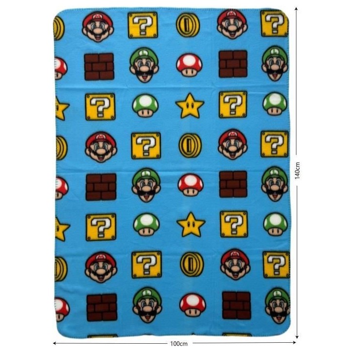 Plaid - MARIO BROS - Items - 100 x 140 cm Plaid - MARIO BROS - Items - 100 x 140 cm