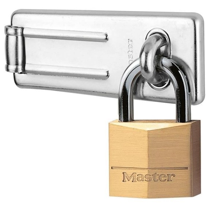 Pack Comprenant un Moraillon de Porte et un Cadenas a Clé - MASTER LOCK - 140703EURD -