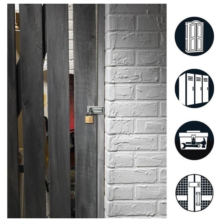 Pack Comprenant un Moraillon de Porte et un Cadenas a Clé - MASTER LOCK - 140703EURD -