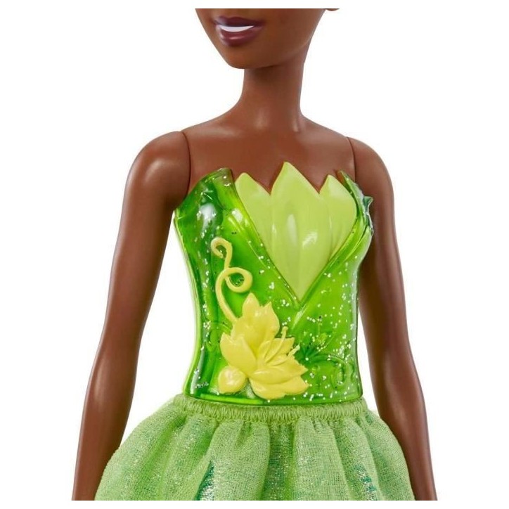 Tiana Poupée 29 cm, Mattel Poupée Disney Princesses habillage et accessoires HLW04
