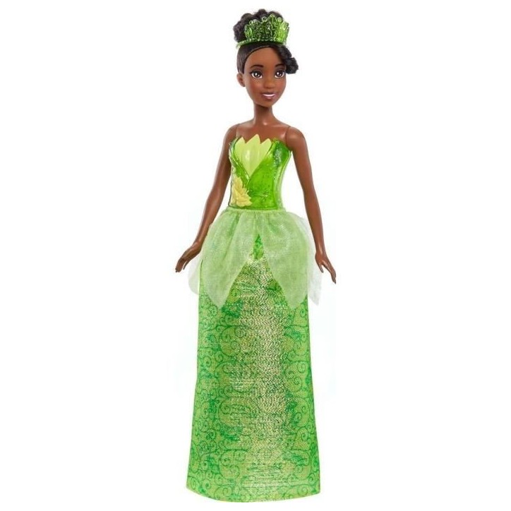 Tiana Poupée 29 cm, Mattel Poupée Disney Princesses habillage et accessoires HLW04