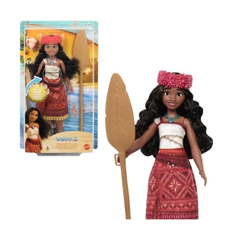 Poupée Vaiana 2 Mattel Poupée chantante Disney Princesses JBT62 Poupée Vaiana 2 Mattel Poupée chantante Disney Princesses JBT62