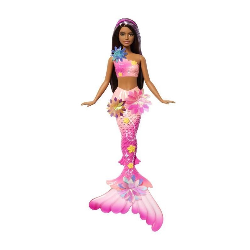 Barbie - Sirene Fleur Magique - Poupée aux longs cheveux bruns - Barb Barbie - Sirene Fleur Magique - Poupée aux longs cheveux bruns - Barb