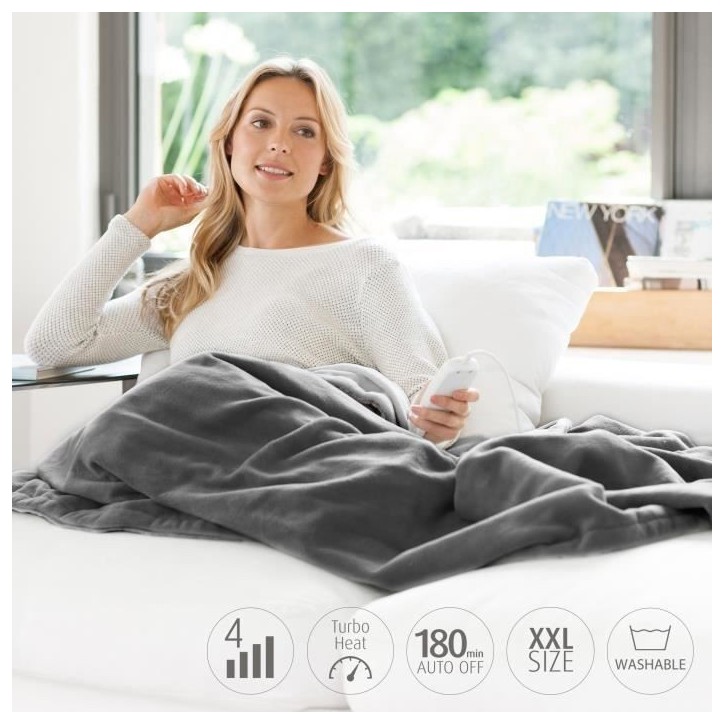 Medisana Couverture chauffante XXL HB 675 2x1,5 m Gris Medisana Couverture chauffante XXL HB 675 2x1,5 m Gris
