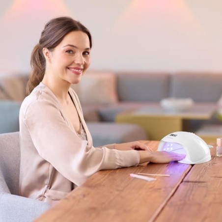 Lampe 2-en-1 ongles - MEDISANA - ND 880 - LED et UV - Ecran - minuterie - Capteur on/off auto - Blanc
