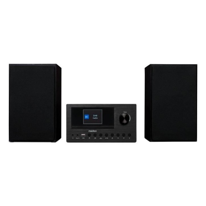 Mini Chaîne HiFi - MEDION - Radio Internet DAB/FM - Lecteur CD - 2x150W - Noir Mini Chaîne HiFi - MEDION - Radio Internet DAB/FM - Lecteur CD - 2x150W - Noir