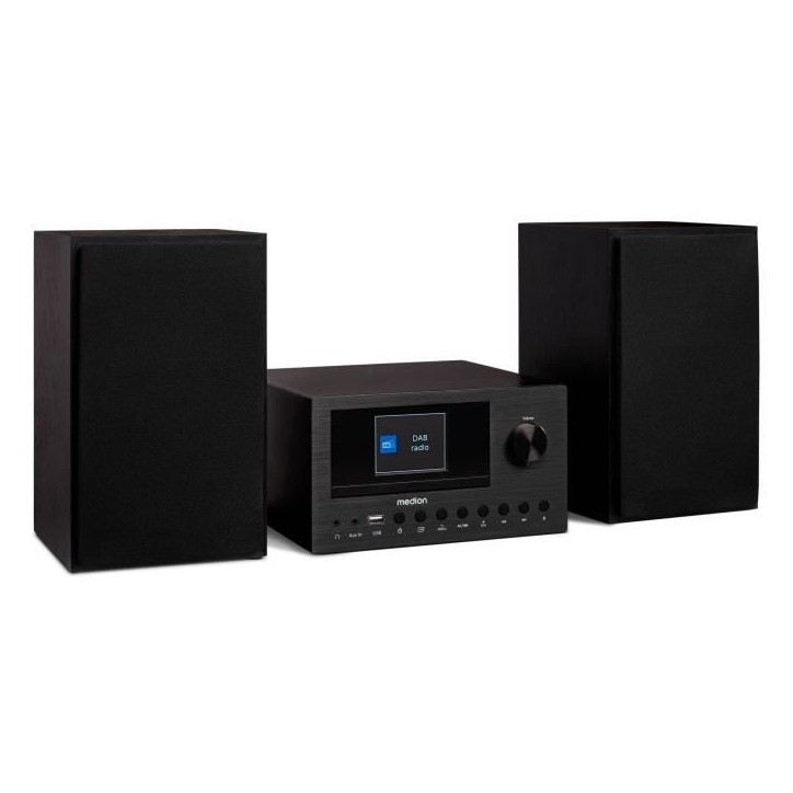 Mini Chaîne HiFi - MEDION - Radio Internet DAB/FM - Lecteur CD - 2x150W - Noir Mini Chaîne HiFi - MEDION - Radio Internet DAB/FM - Lecteur CD - 2x150W - Noir