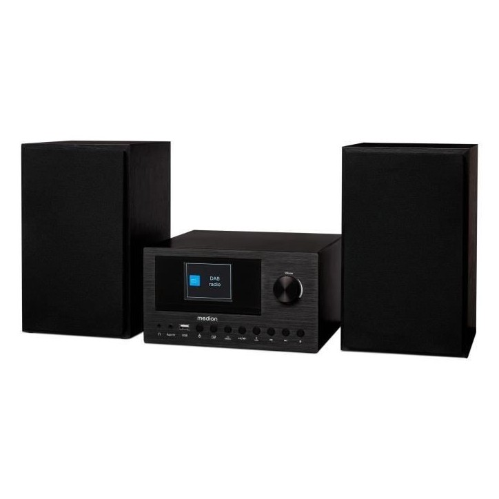 Mini Chaîne HiFi - MEDION - Radio Internet DAB/FM - Lecteur CD - 2x150W - Noir Mini Chaîne HiFi - MEDION - Radio Internet DAB/FM - Lecteur CD - 2x150W - Noir