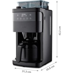 Cafetiere Filtre Digitale Isotherme avec Broyeur - MEDION - 1000W - 1,