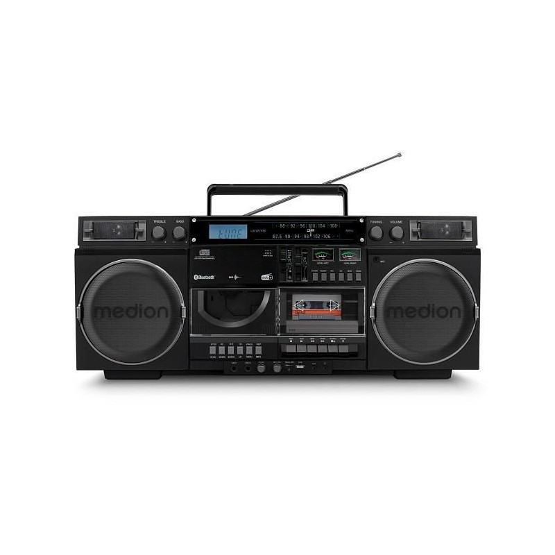 Ghetto Blaster - MEDION - Vintage - DAB+ - CD/Cassette/USB/MP3 - 2x10W