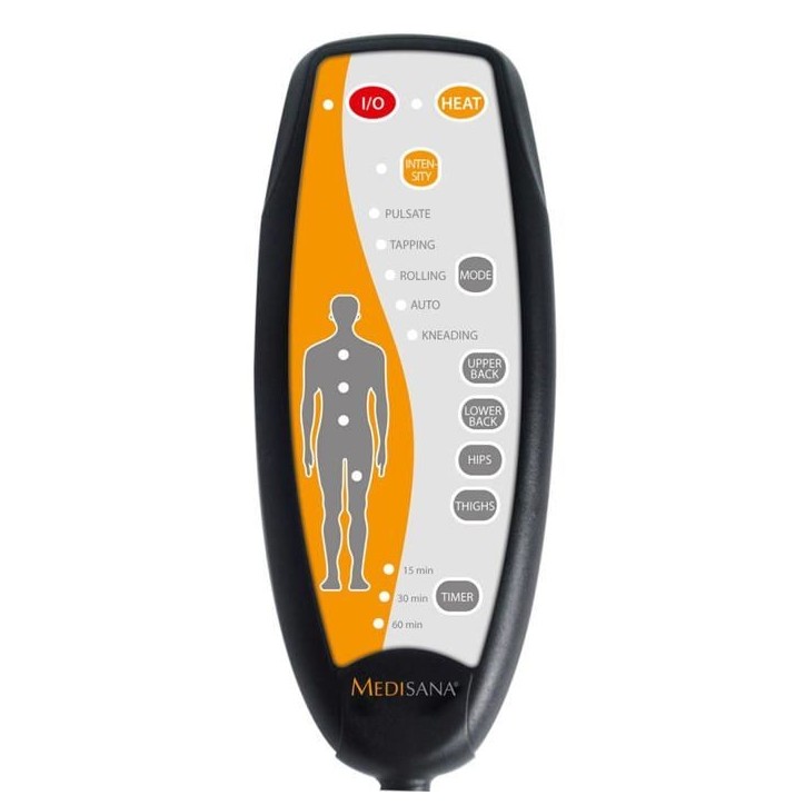 Housse de chaise de massage par vibration Medisana MCH - 4 zones de massage - fonction de chauffage Housse de chaise de massage par vibration Medisana MCH - 4 zones de massage - fonction de chauffage