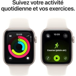 Apple Watch SE 3 GPS - 44mm - Boîtier Starlight Aluminium - Bracel
