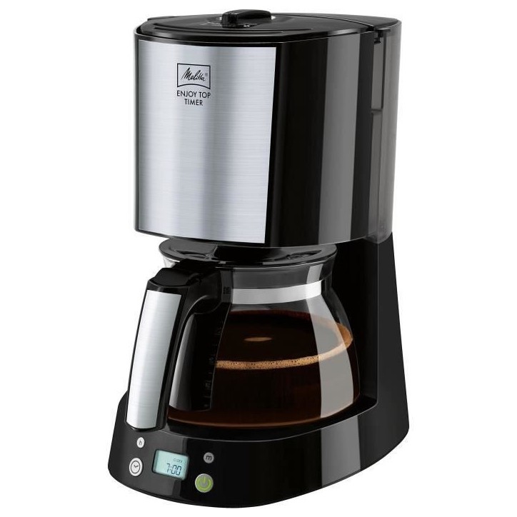 Cafetiere filtre MELITTA - Enjoy Top Timer 1017-11 noir - Fonction AromaSelector - Systeme anti-gouttes Cafetiere filtre MELITTA - Enjoy Top Timer 1017-11 noir - Fonction AromaSelector - Systeme anti-gouttes