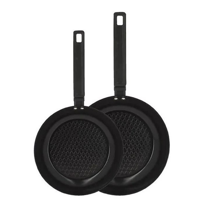 Set de 2 poeles - MENASTYL - 6020297 - En aluminium - 24 et 28 cm - Tous feux dont induction Set de 2 poeles - MENASTYL - 6020297 - En aluminium - 24 et 28 cm - Tous feux dont induction