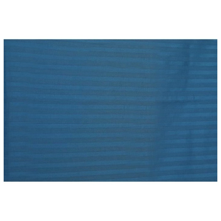 Parure de lit - 1 housse de couette 220 x 240 cm + 2 taies d'oreiller 60 x 60 cm - Satiné 100% coton - Bleu