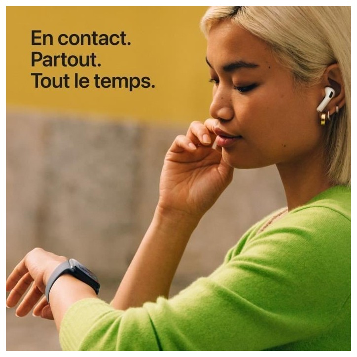 Apple Watch SE 3 GPS + Cellular - 40mm - Boîtier Starlight Aluminium - Bracelet Starlight Sport Band - S/M