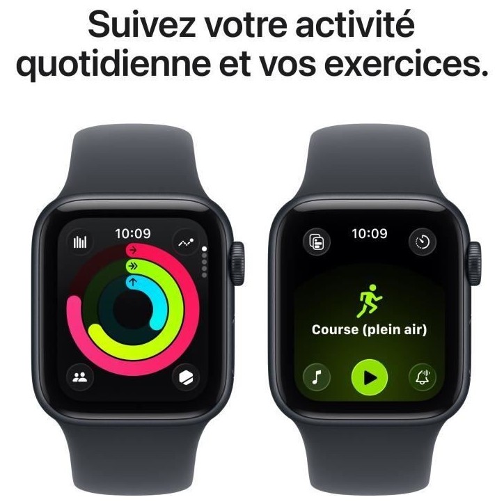 Apple Watch SE 3 GPS + Cellular - 40mm - Boîtier Midnight Aluminium - Bracelet Midnight Sport Band - M/L