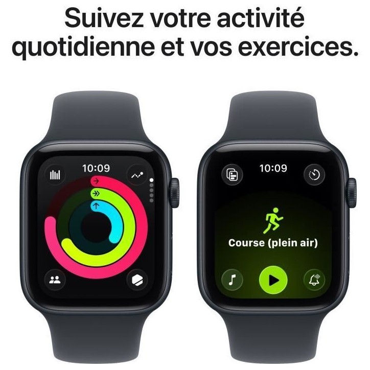Apple Watch SE 3 GPS + Cellular - 44mm - Boîtier Midnight Aluminium - Bracelet Midnight Sport Band - M/L