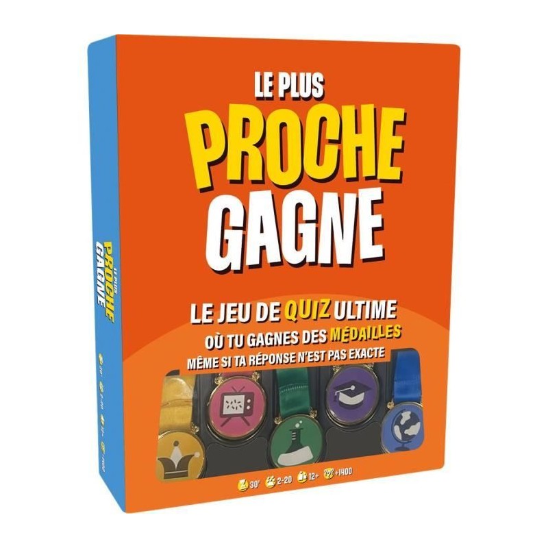 Le Plus Proche Gagne, le jeu quiz ultime, jeu de société, des 14 ans Le Plus Proche Gagne, le jeu quiz ultime, jeu de société, des 14 ans