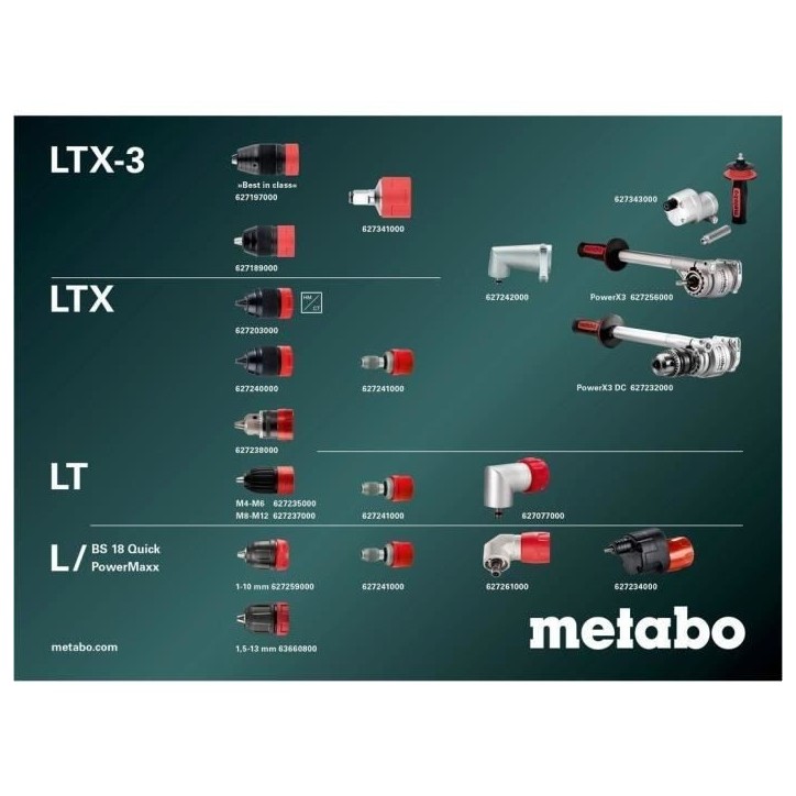 Perceuse visseuse sans fil - METABO - BS 18 LT BL Q - 18 V - MetaBOX 145