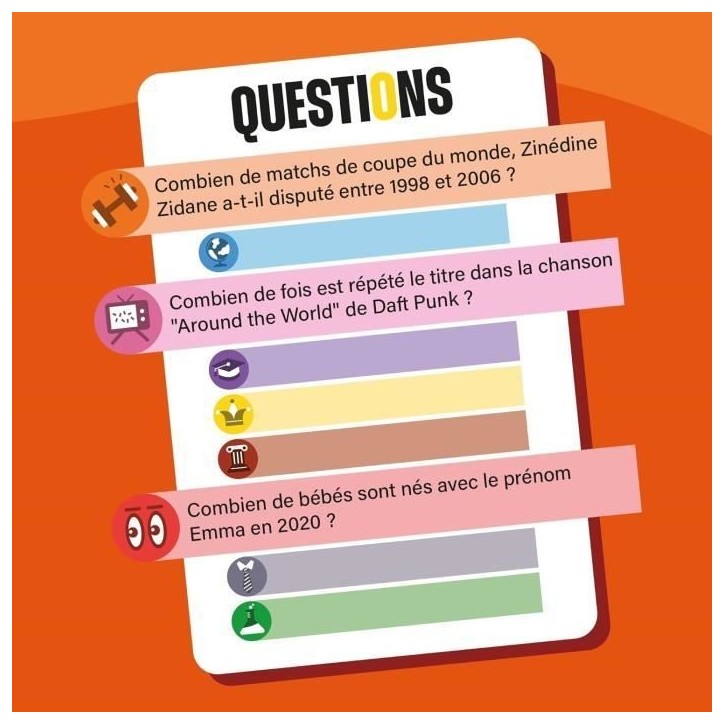 Le Plus Proche Gagne, le jeu quiz ultime, jeu de société, des 14 ans, temps - de 30 min, 2 a 10 joueurs