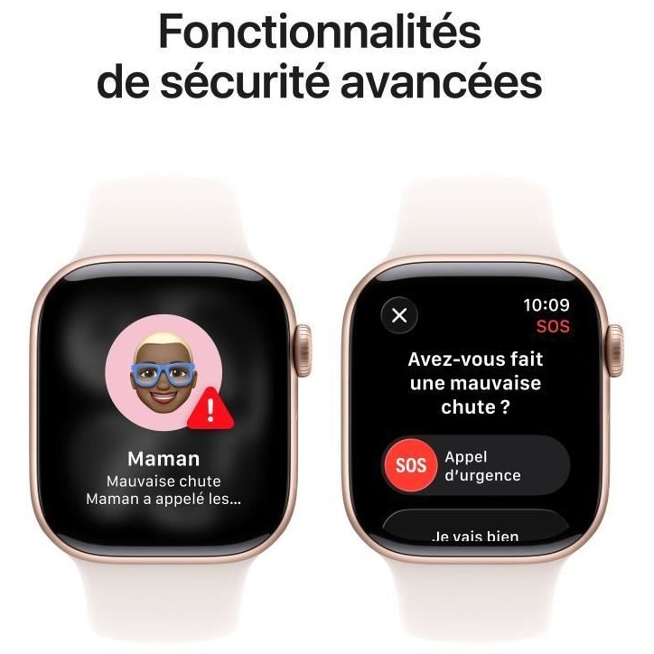 Apple Watch Series 11 GPS - 42mm - Boîtier Rose Gold Aluminium - Bracelet Light Blush Sport Band - S/M