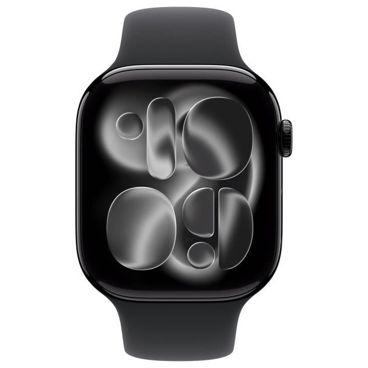 Apple Watch Series 11 GPS - 46mm - Boîtier Jet Black Aluminium - Bracelet Black Sport Band - S/M