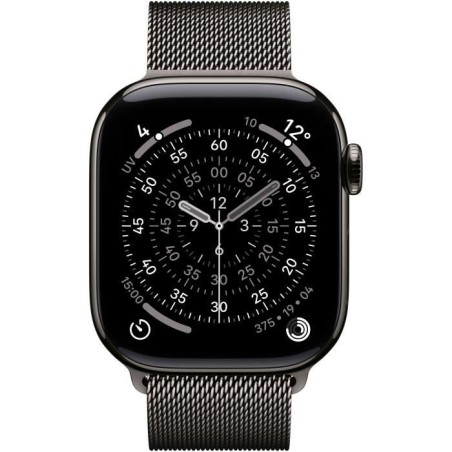 Apple Watch Series 11 GPS + Cellular - 42mm - Boîtier Slate Titanium - Bracelet Slate Milanese Loop