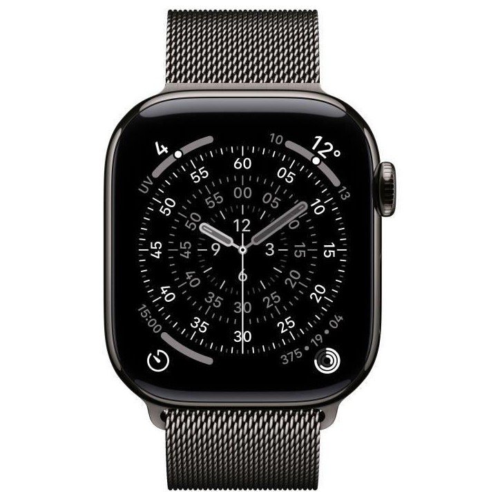 Apple Watch Series 11 GPS + Cellular - 42mm - Boîtier Slate Titanium - Bracelet Slate Milanese Loop
