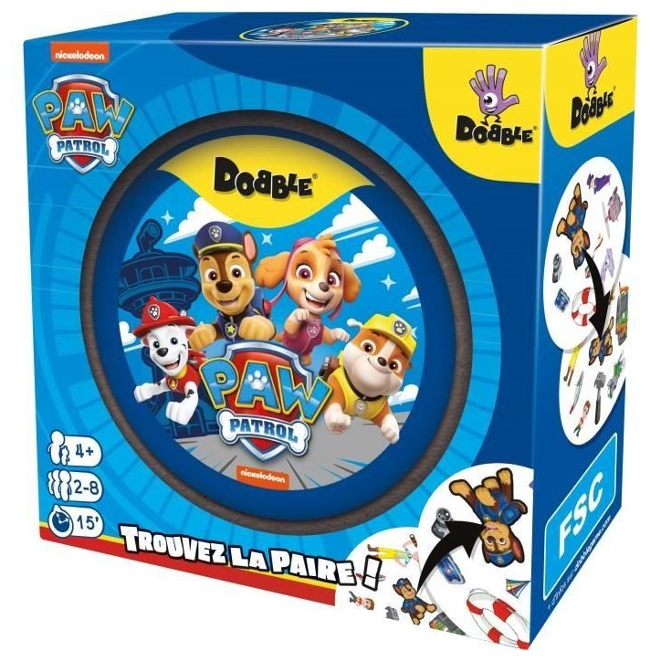 Dobble : Pat Patrouille|Zygomatic - Jeu de société - 5 mini-jeux - a partir de 6 ans