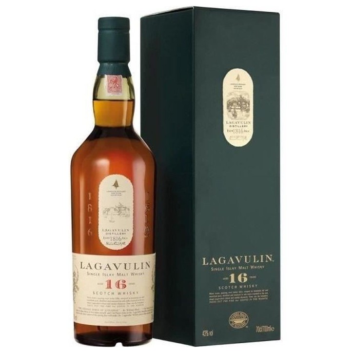 Whisky Lagavulin 16 ans - Islay Single Malt Whisky - Ecosse - 43%vol - 70cl sous étui