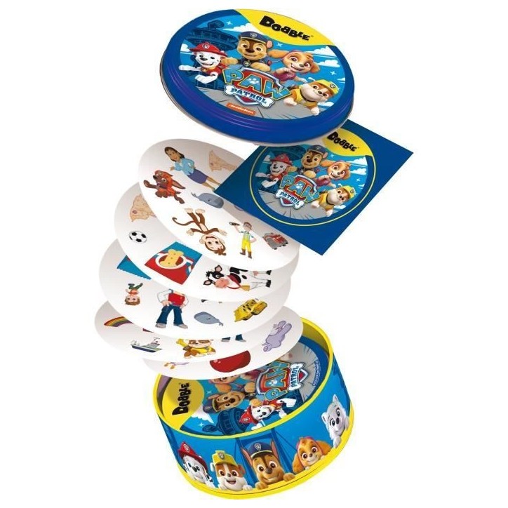 Dobble : Pat Patrouille|Zygomatic - Jeu de société - 5 mini-jeux - a partir de 6 ans