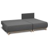 Canapé d'angle droit convertible MIKA 3 places - Tissu gris clair - C Canapé d'angle droit convertible MIKA 3 places - Tissu gris clair - C