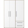Armoire - Chene Sonoma / Blanc mat - 3 portes - L144,4 x P58,8 x H200c