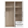 Armoire - Chene Sonoma / Blanc mat - 3 portes - L144,4 x P58,8 x H200c