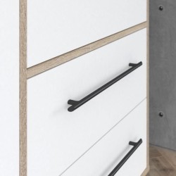 Armoire - Chene Sonoma / Blanc mat - 3 portes - L144,4 x P58,8 x H200c