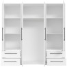 Armoire - Blanc mat - 4 portes battantes - L205,9 x P58,8 x H 200cm -