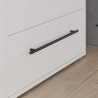 Armoire - Blanc mat - 4 portes battantes - L205,9 x P58,8 x H 200cm -