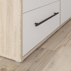 Armoire - Chene Sonoma / Blanc mat - 4 portes battantes - L205,9 x P58