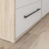 Armoire - Chene Sonoma / Blanc mat - 4 portes battantes - L205,9 x P58