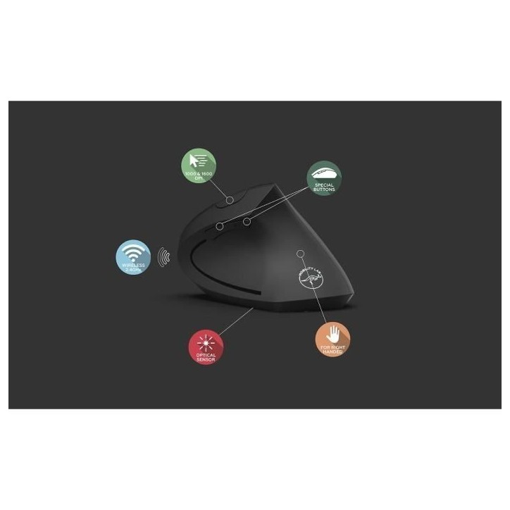 Souris ergonomic sans fil verticale - MOBILITY - 2.4Ghz