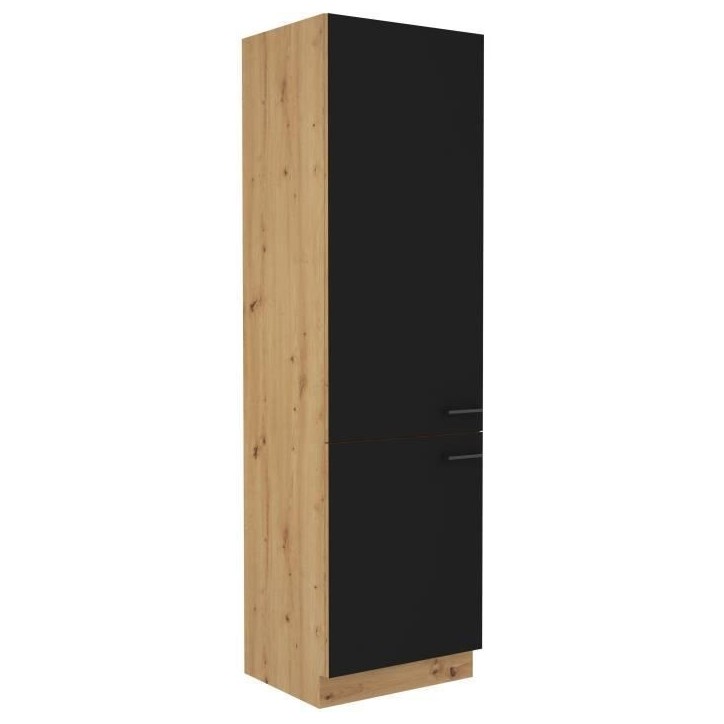 MODENA - Colonne - 2 portes - 60 x 57 x 210 cm - Chene artisan / Noir mat MODENA - Colonne - 2 portes - 60 x 57 x 210 cm - Chene artisan / Noir mat