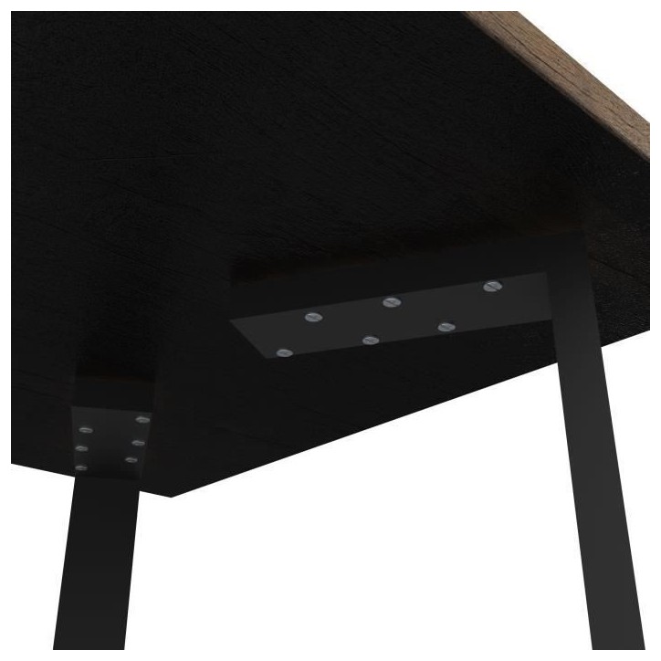 Table - MONACO - Rectangulaire - Décor mélamine chene saloon - Pied en V noir - 6 places - 180 x 90 cm - DEMEYERE Table - MONACO - Rectangulaire - Décor mélamine chene saloon - Pied en V noir - 6 places - 180 x 90 cm - DEMEYERE