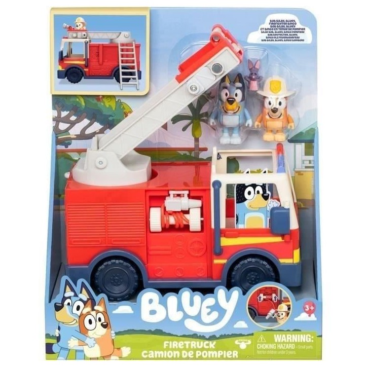 Bluey Le camion de Pompier de Bluey - Univers miniature - MOOSE TOYS - Des 3 ans