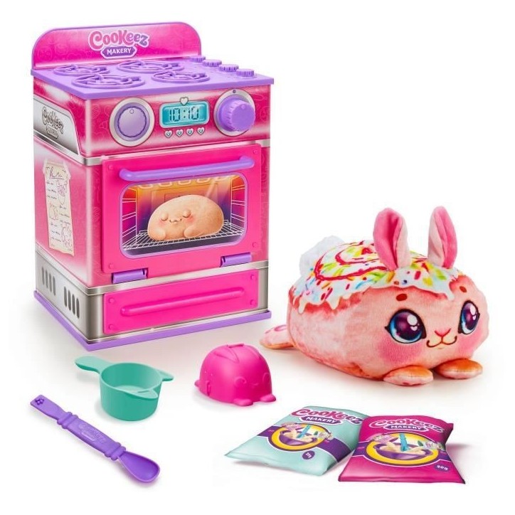 Fabrique a Pâtisserie Rose - MOOSE TOYS - COOKEEZ MAKERY - Four interactif, peluche parfumée et accessoires