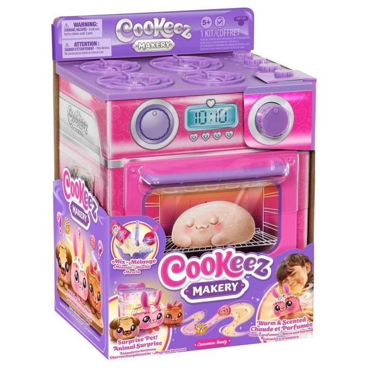 Fabrique a Pâtisserie Rose - MOOSE TOYS - COOKEEZ MAKERY - Four interactif, peluche parfumée et accessoires